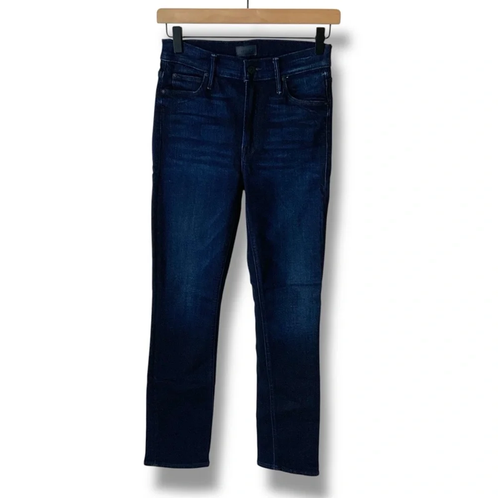 MOTHER Jeans Mid-Rise Dazzler Now or Never Dark Indigo Blue Size 27